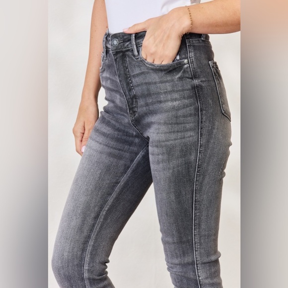 NEW Judy Blue PLUS + REG Size High Waisted Tummy Control Release Hem Skinny Jean - Picture 13 of 15